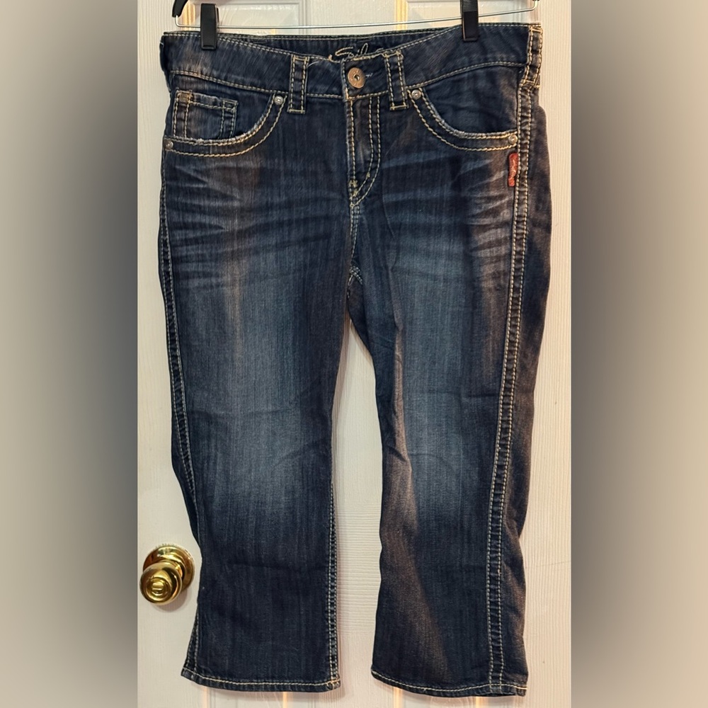 Silver Jeans McKenzie Capris Sz 12